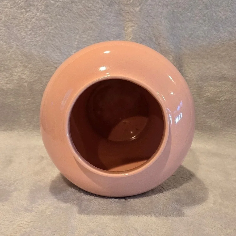 Vintage 1984 Haeger Potteries 4090‎ Peach Pink Glossy Ceramic Urn Vase USA 9